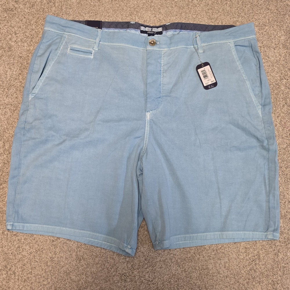 Johnnie-O Nassau Logo Mens Nantucket Blue Chino Golf Shorts NWT Sz 40 $98